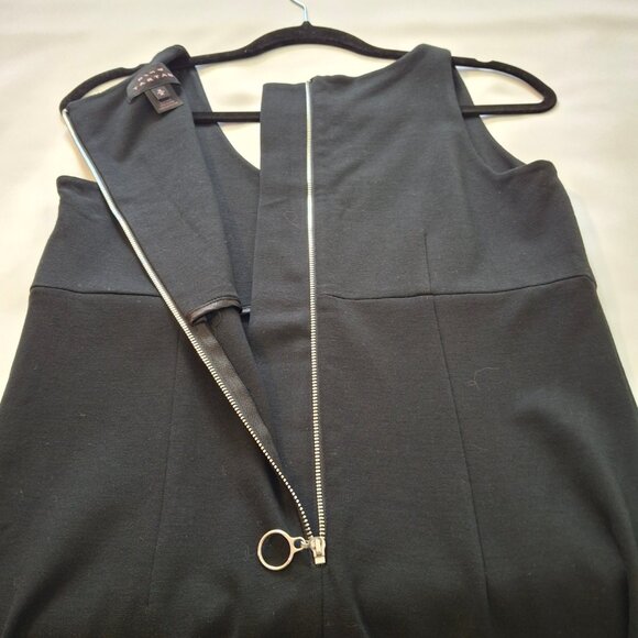 Pink Tartan Empire Princess Little Black Sleek Pencil Dress Size M Chrome Zipper - Picture 12 of 15